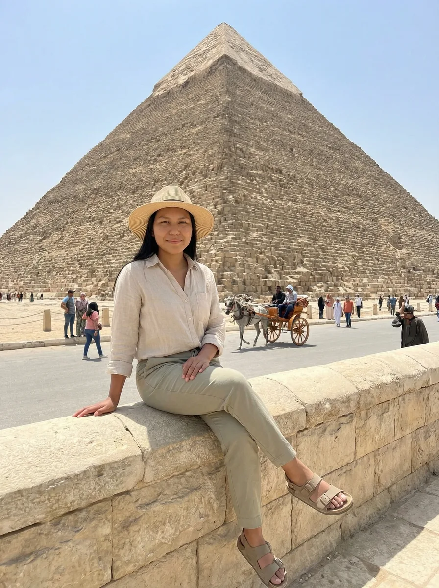 Selfie Anywhere example in Cairo: Daylight portrait