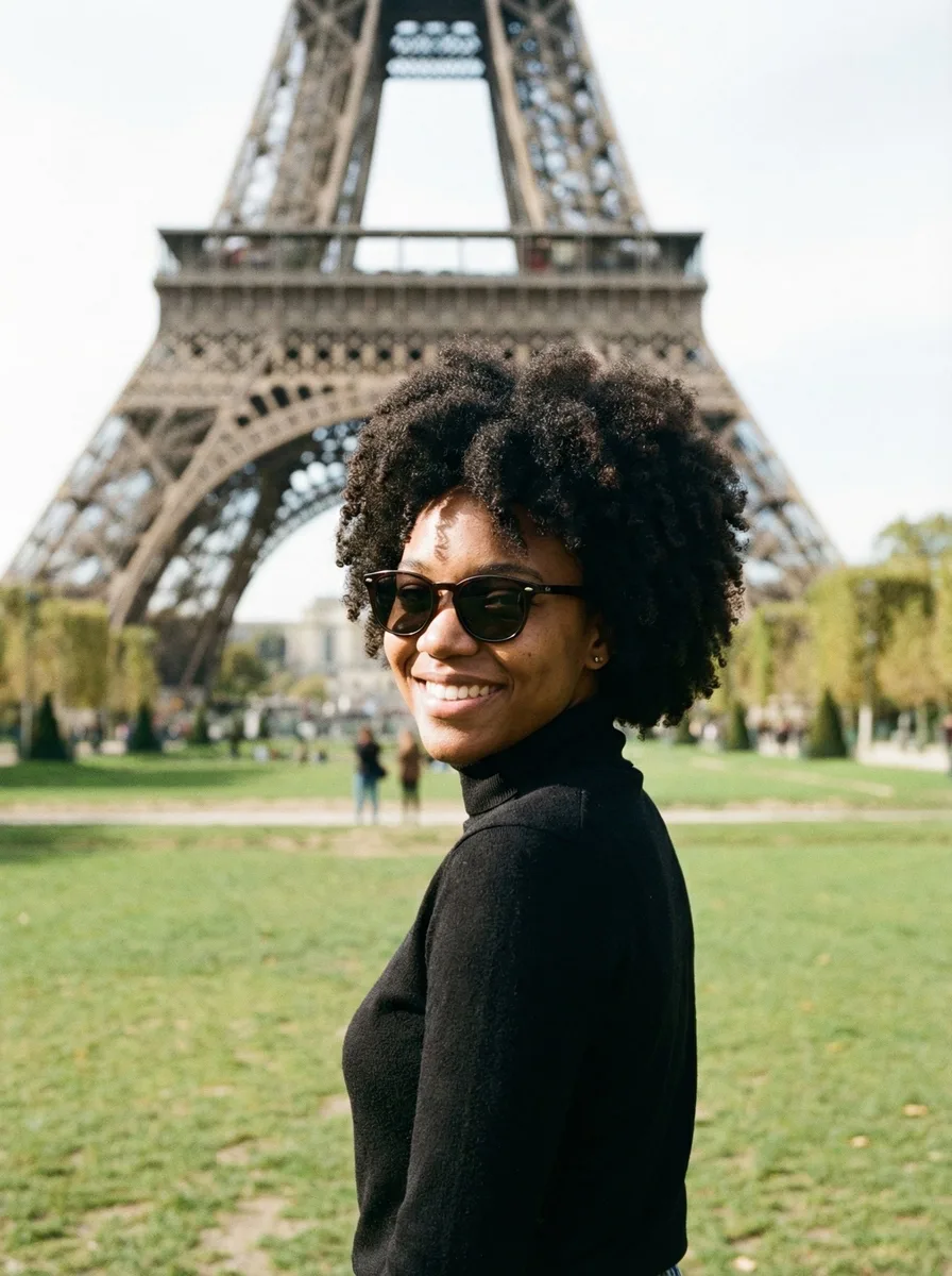 Selfie Anywhere portrait in Paris