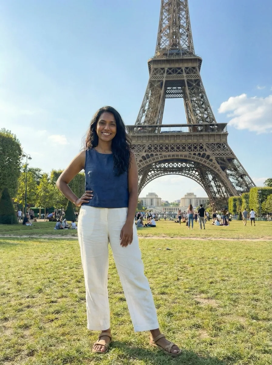 Full body travel portrait created by Selfie Anywhere